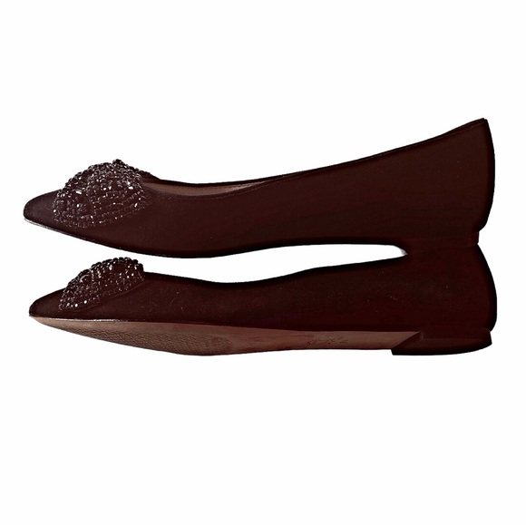 Tory Burch Vanessa Flat Soho Luxe Suede Grosgrain Shoes - Picture 5 of 10